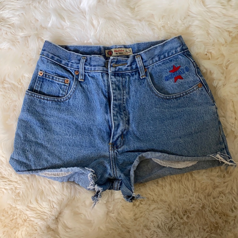 Vintage buffalo jean shorts with pocket detail